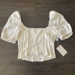 Wilfred Novella Romantic NWT Small Top Blouse White Aritzia